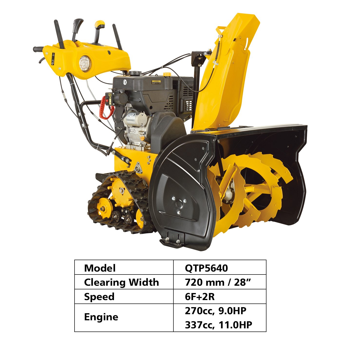 TRADE PEAK sturdy QTP5640 tracked15HP two stage snow blower 4 two stage snow blower